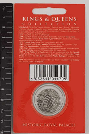 Elizabeth I Reproduction Coin as per photo