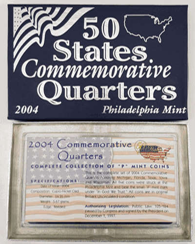 2004 USA 50 States Commemorative Quarters Philadelphia Mint s per photo