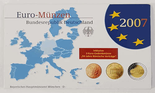 2007 German Coin Set Euro Munzen Bundesrepublik Deutschland  as per photo