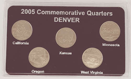 2005 USA 50 States Commemorative Quarters Denver Mint as per photo