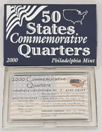 2000 USA 50 States Commemorative Quarters Philadelphia Mint as per photo