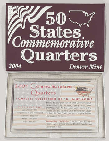 2004 USA 50 States Commemorative Quarters Denver Mint as per photo