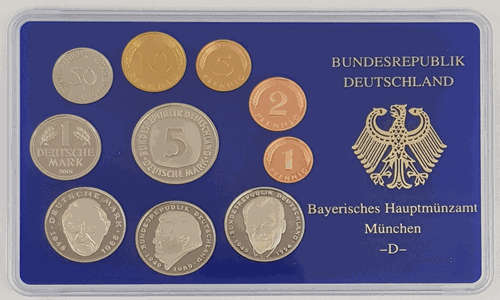 2001 Bundersrepublik Deutschland Coin Set - Germany - D as per photo