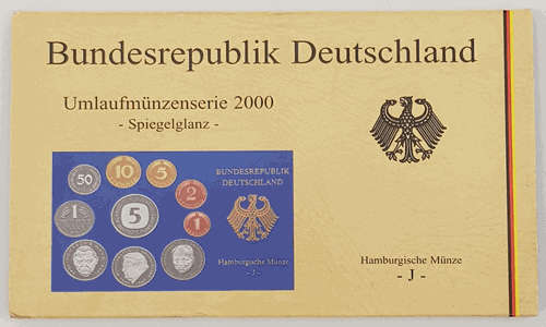2000 Bundersrepublik Deutschland Coin Set - Germany - J as per photo
