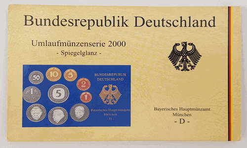 2000 Bundersrepublik Deutschland Coin Set - Germany - D as per photo