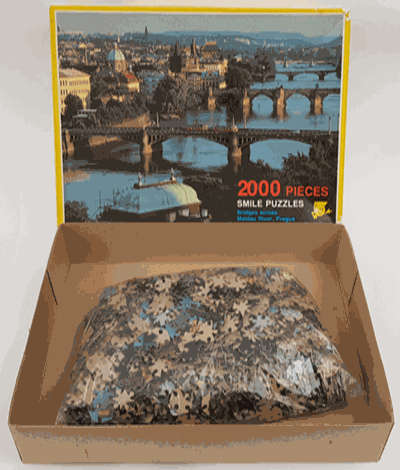 2000 Piece Bridges Across Maldau River, Prague Jigsaw Puzzle as per photo