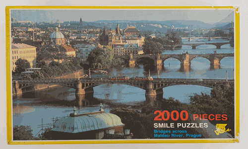 2000 Piece Bridges Across Maldau River, Prague Jigsaw Puzzle as per photo