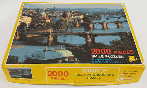 2000 Piece Bridges Across Maldau River, Prague Jigsaw Puzzle as per photo