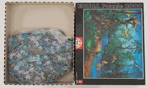 2000 Piece Rainforest Life Jigsaw Puzzle as per photo
