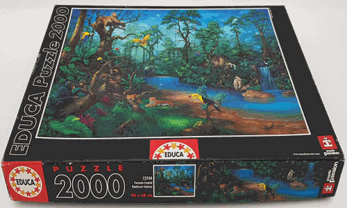 2000 Piece Rainforest Life Jigsaw Puzzle as per photo