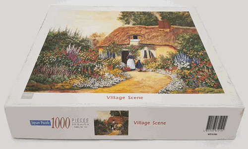 1000 Piece Village Scene Jigsaw Puzzle as per photo