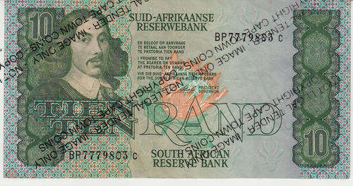 Lot of 10 S.A. R10 notes (as per scan)