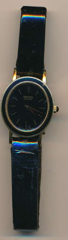 Ladies Seiko watch with leather strap as per scan