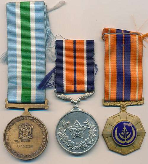 set of 3 S.A. medals Unity/Defense/Pro Pratia as per scan