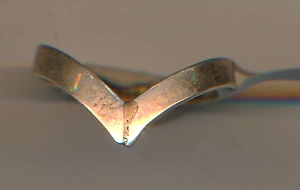 Silver ring as per scan