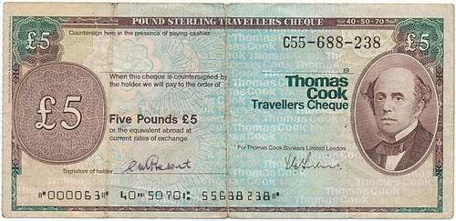 Thomas Cook Travellers Cheque at CRAZY R1 START