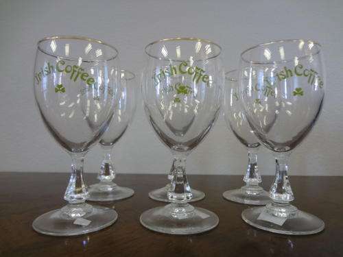 Lot of 6 Irish Coffee Wine Glasses as per scan