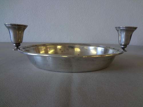 Seranco EPNS Serving platter with 2 candleholders as per photo