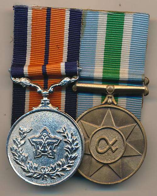 General Service and Unity medal as per scan