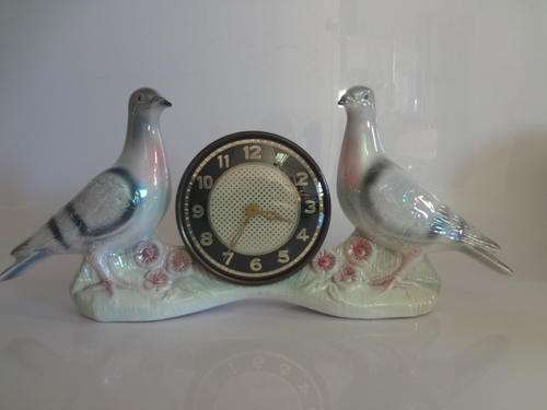 Jema Holland porcelain clock with 1 bird repaired as per photo
