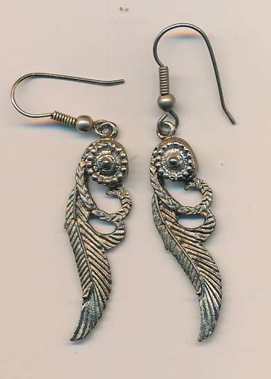 Pewter earrings as per scan