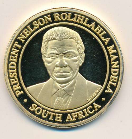 President Nelson Rolihlahla Mandela coin as per scan