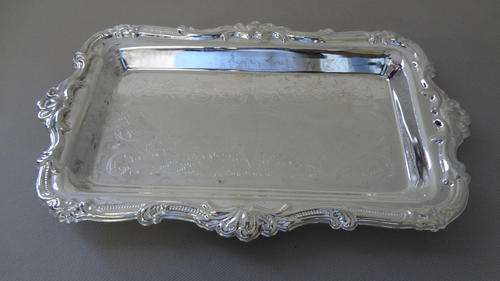 Silver plated tray in SAR box as per photo