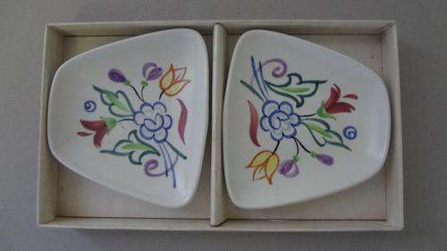 Pair of Poole pottery trinket bowls made in England as per photo