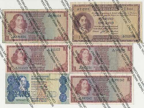 Lot of 30 old S.A. banknotes - as per scan