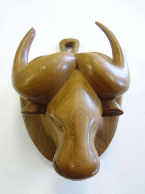 Wooden buffalo carving - 14cm - as per photo