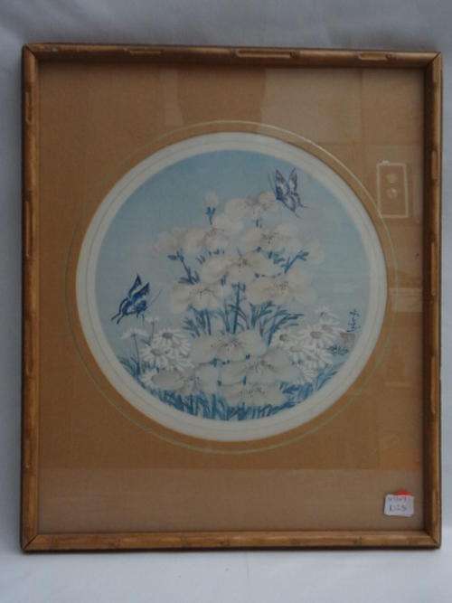 Framed flower print - 39 x 33cm - as per photo