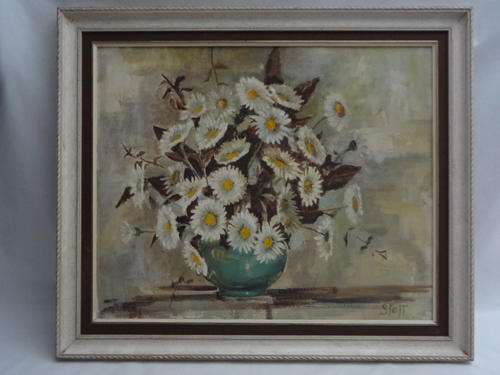 Stett painting on board in frame without glass - 70 x 60cm - as per photo