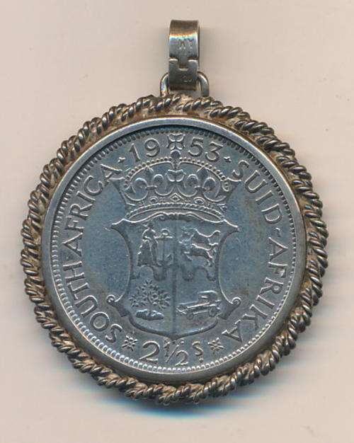 1953 2 and half Shilling set in pendant - as per scan