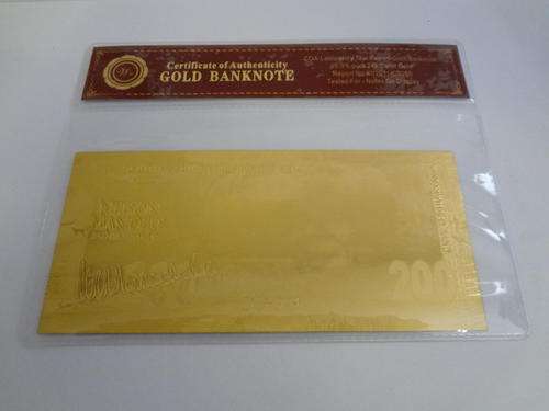 Nelson Mandela Gold R200 note - as per photo