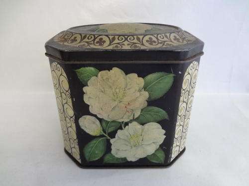 Tin with flower pastern - as per photo