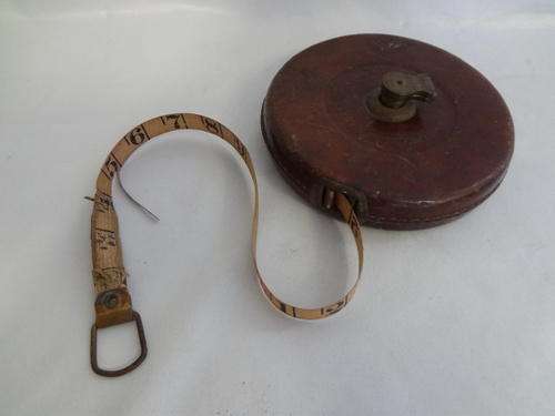 Vintage John Rabone & Sons leather covered tape measure - as per photo