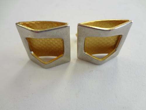 Pair of gold coloured cufflinks - as per photo