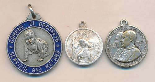 Lot of 3 medallions - as per scan