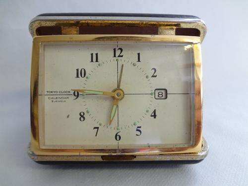 Tokyo Clock 2 Jewel calendar travel clock - as per photo