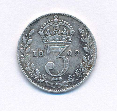 1909 British 3 Pence - as per scan
