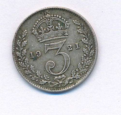 1921 British 3 Pence - as per scan