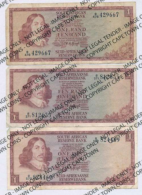 Lot of 8 old SA banknotes - as per scan