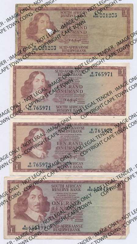 Lot of 8 old SA banknotes - as per scan