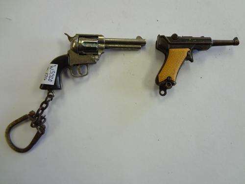 Pair of vintage key ring cap guns - as per photo