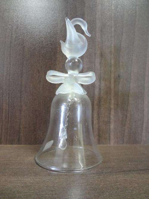 Glass bell with swan handle - as per photo