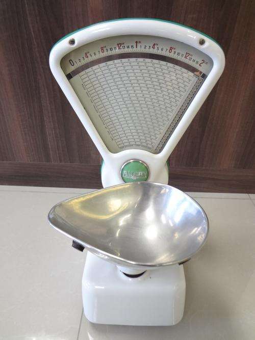Large Avery enamel scale, height 50cm high. not working as per photo