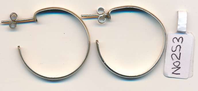 Sterling silver hoop earrings as per scan