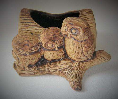 Vintage Owl pot plant holder - as per photo