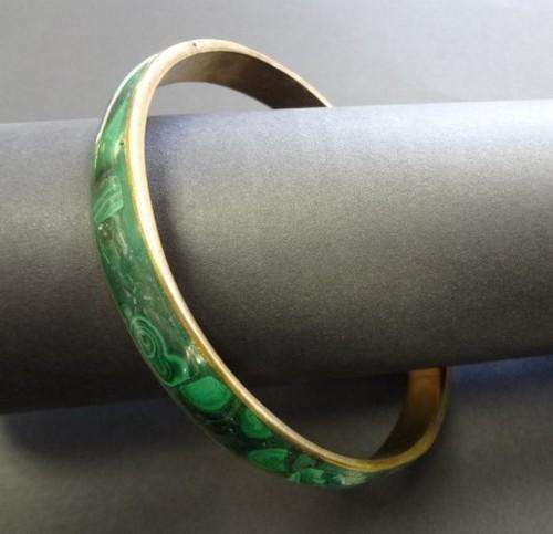 Malachite bangle, large - as per photo