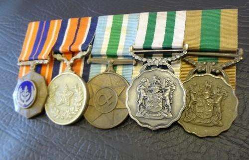 Full Size Set Of Five SADF Medals - as per photo